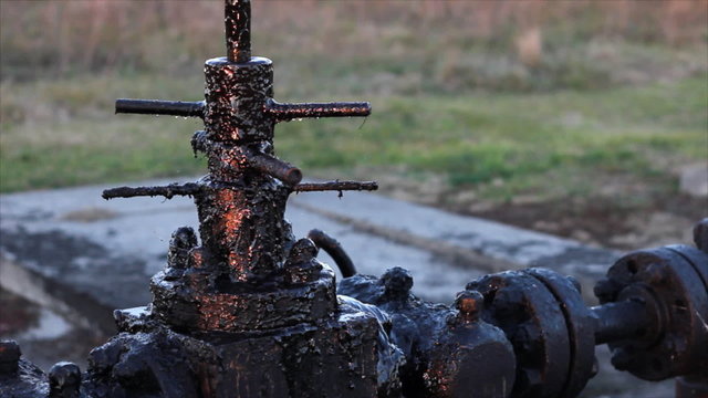 Oil Pump Jack in a field