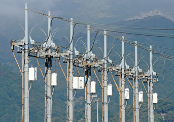 high voltage poles
