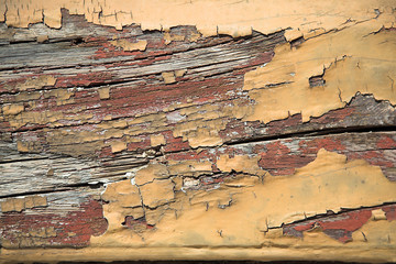 cracked, time-worn wooden board