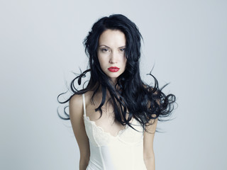 Fototapeta premium Beautiful lady with magnificent hair