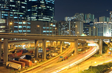 Fototapeta na wymiar traffic in downtown of Hong Kong