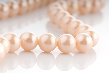 Pearl necklace in fashion and beauty concept