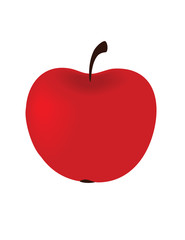 big red isolated apple on white background