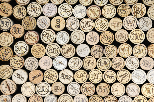 Background of wine corks