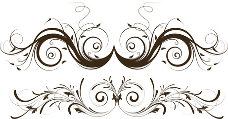 Floral abstract design elements.
