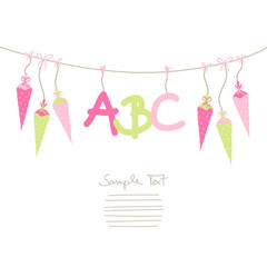 First Day Of School ABC & Cones Girl