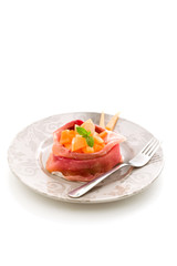 Tortino di Prosciuto e Melone - Isolated