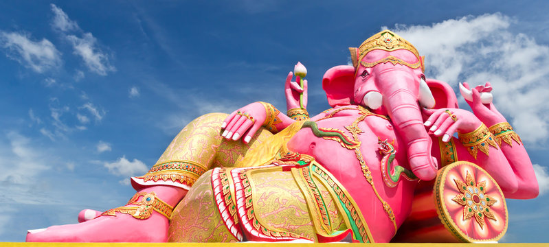 Pink ganecha statue