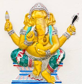 Indian or Hindu God Named Triaksara Ganapati