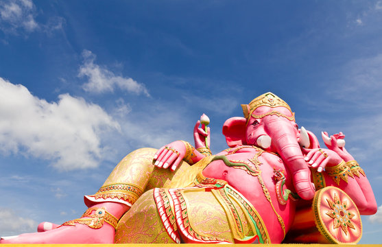 Pink ganecha statue in relaxing