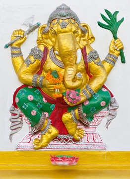 Indian  Hindu God Name Siddhi Ganapati at Wat Saman temple