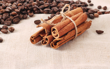 Coffee  and vanilla background