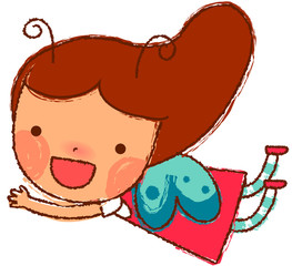 Portrait of Girl lying