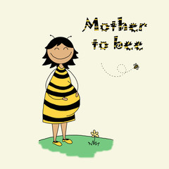 Illustration of a pregnant young woman