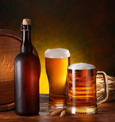 Still Life with a keg of beer
