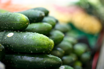 Fresh cucumbers