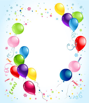 Birthday balloons background