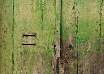 Grungy Green Door