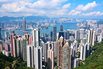 Fototapeta na wymiar Hong Kong view from the peak