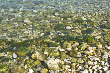 Stones in water