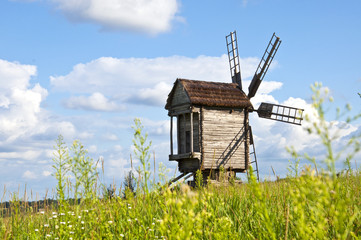 Old wooden windmill