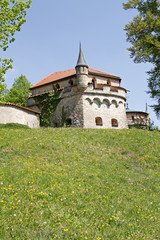 Fototapeta na wymiar stary zamek w Lichtensteina w Niemcy, Europa