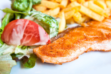 grilled salmon and lemon