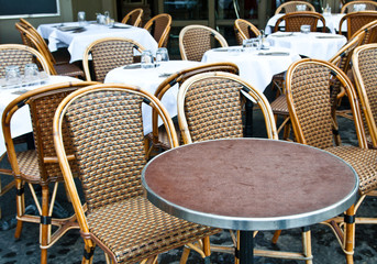 Street view of a Cafe terrace