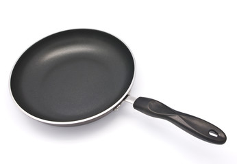 Black pan with handle