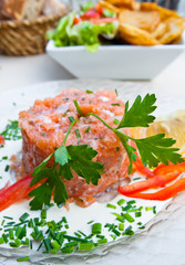 Fresh salmon salad