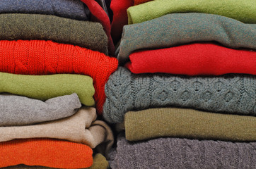 Colourful winter knitwear