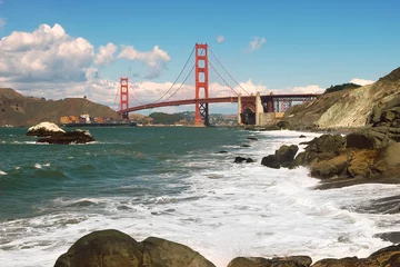 Cercles muraux Plage de Baker, San Francisco Golden Gate Bridge.