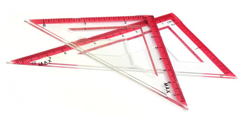 Two plastic triangles