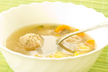 soup with meatballs