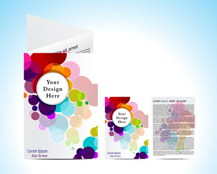 abstract colorful circuler  brochure