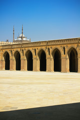 Fototapeta na wymiar The Main Court of Ibn Tulun Mosque in Cairo