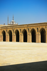 The Main Court of Ibn Tulun Mosque in Cairo