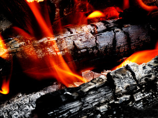 Campfire with Hot Coals