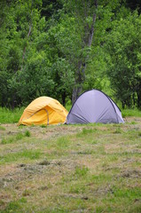 tents on grass
