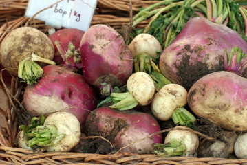Parsnips in a basket