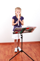 Girl playing flute