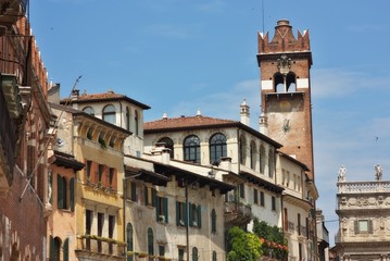 Fototapeta na wymiar Werona Włochy widok na miasto