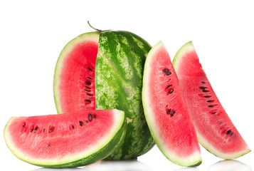 fresh watermelon isolated on white