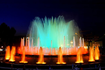 Naklejka premium Fountain in Barcelona.Spain.