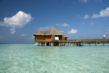 Overwater villa on the lagoon