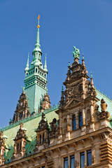 Fototapeta na wymiar Town Hall in Hamburg