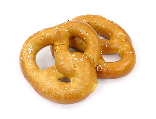 Two soft pretzels