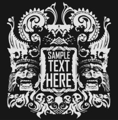 Tribal skulls vector illustration