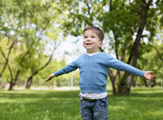 Portrait of a little boy outdoors