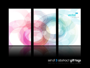 Set of gift cards with circles.